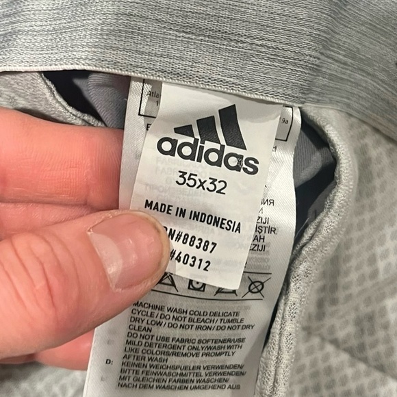 Adidas Gray Mens Golf Pants Size 35 x 32 Flat Front Light Weight UPF - Picture 6 of 6